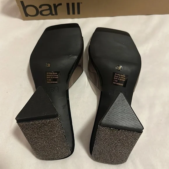 Bar lll Women's Avva Slide Dress Sandals black size 7.5 - Picture 8 of 10